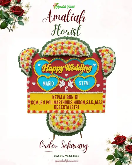 Papan Bunga Pernikahan Bungur